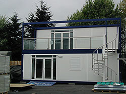Container office with kitchen