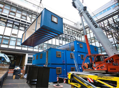 MAC modular units being installed