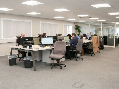 MAC Office interior with desks