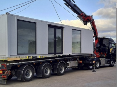 Container office with kitchen